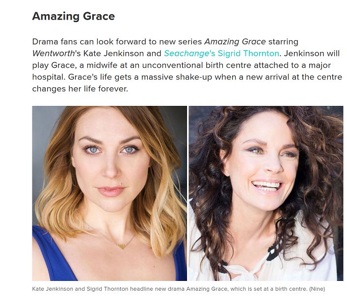 Sigrid Thornton  Kate Jenkinson Amazing Grace