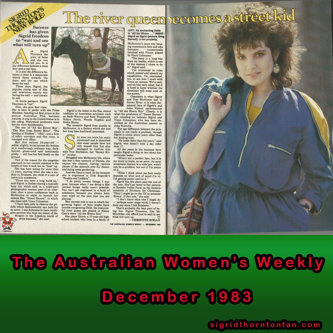 Women&apos;s Weekly Sigrid Thornton