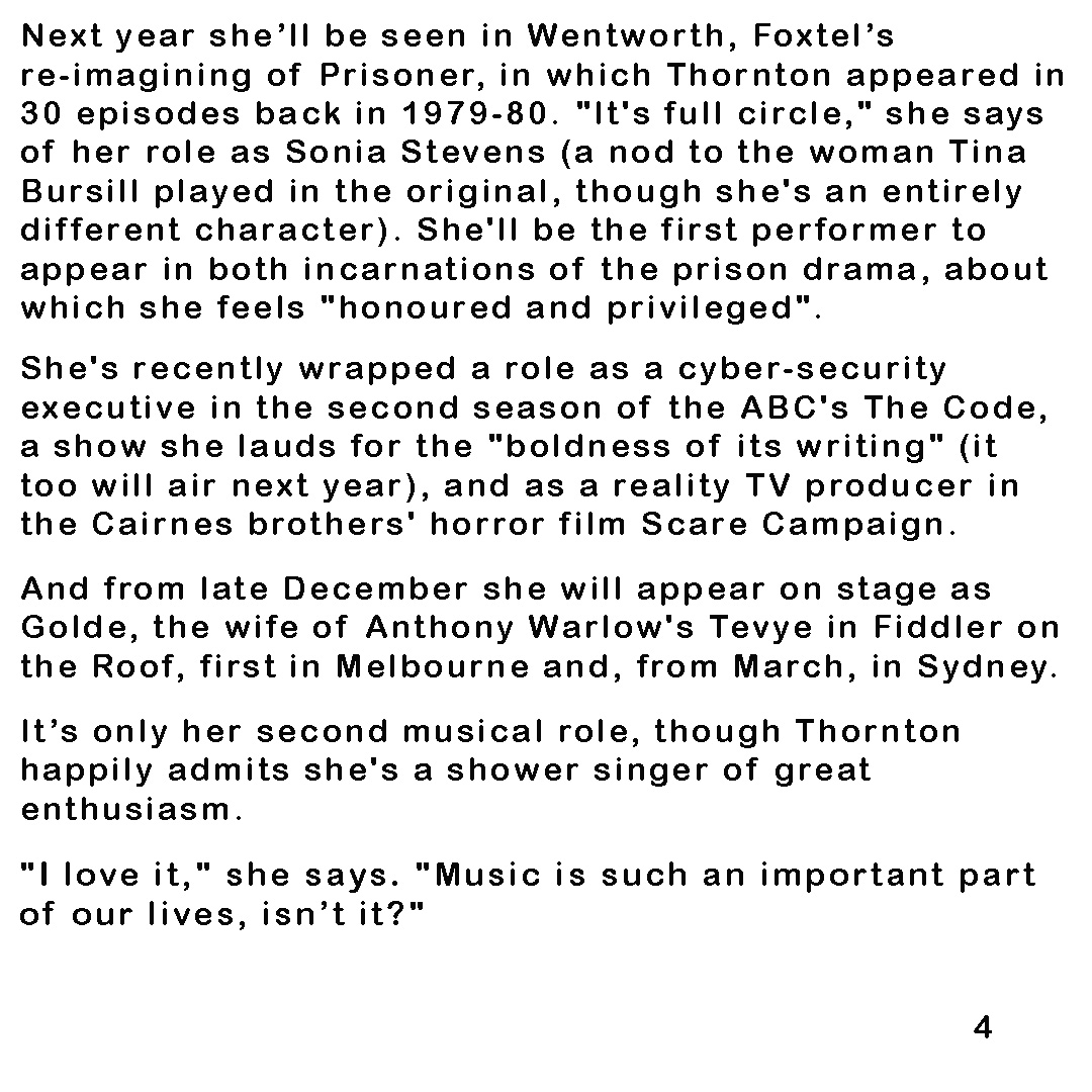 Sydney Morning Herald Sigrid Thornton