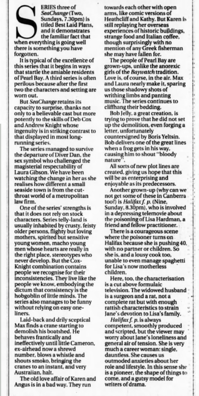 SeaChange - The Age Aug 26 2000