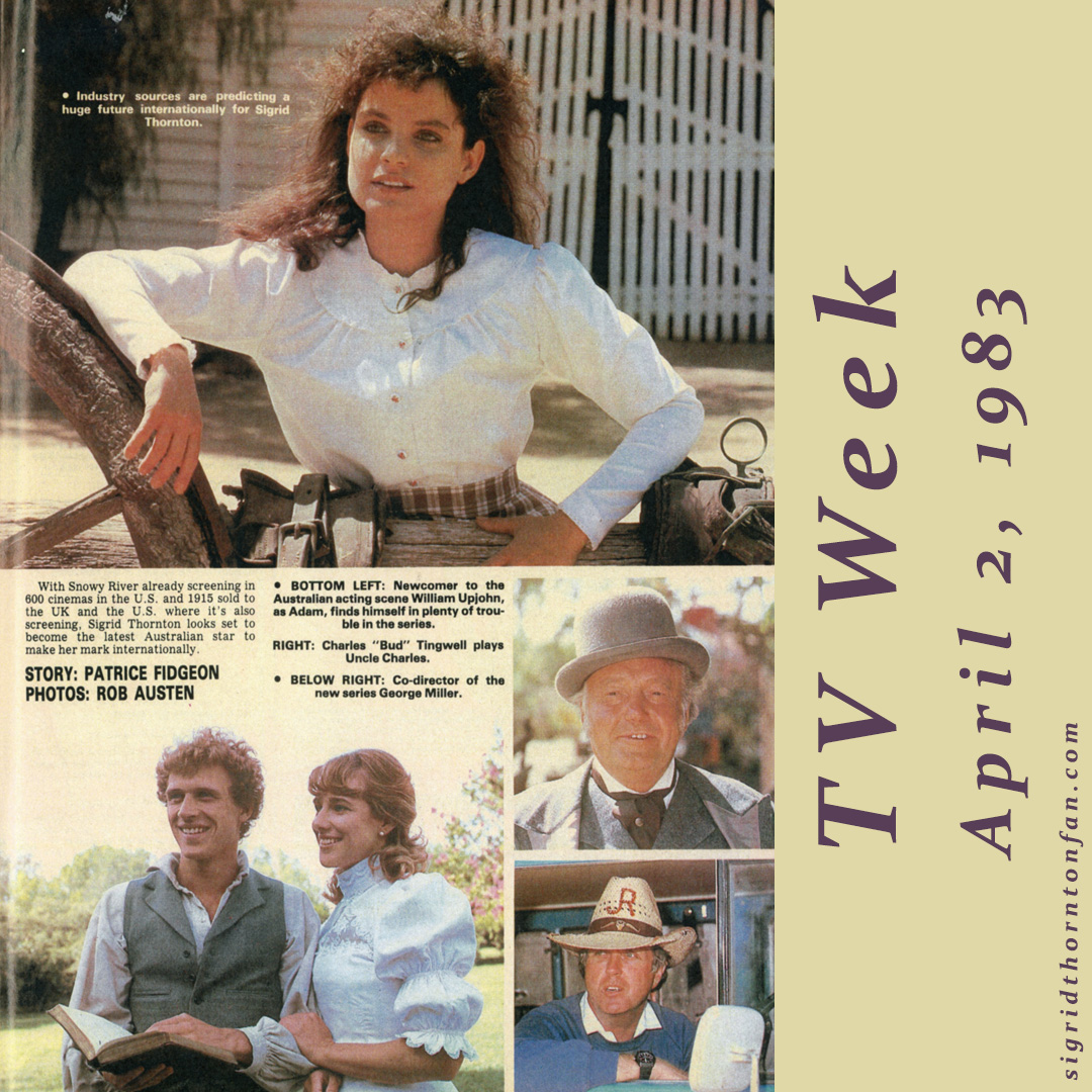 TV Week April 2 1983 Sigrid Thornton All the Rivers Run