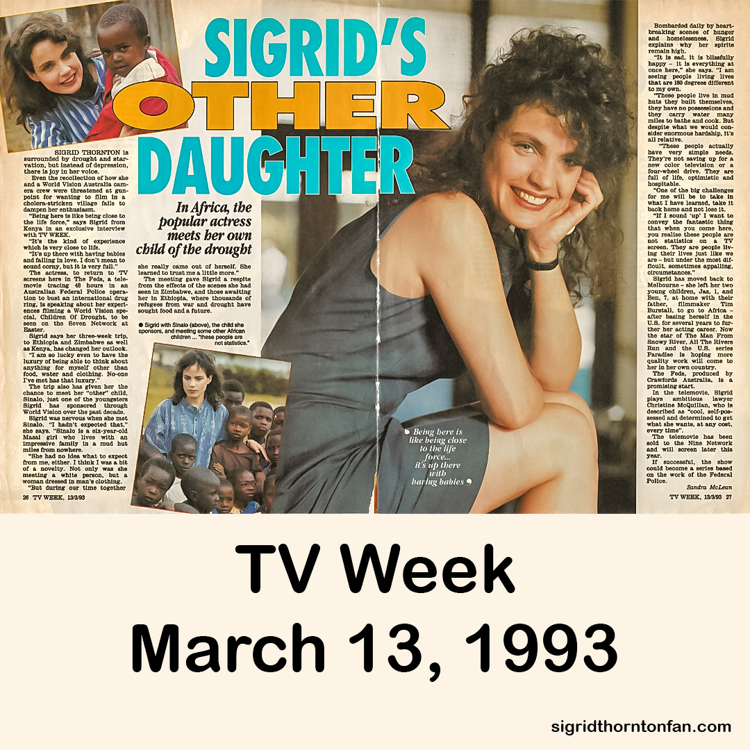 TV Week March 13 1993 Sigrid Thornton