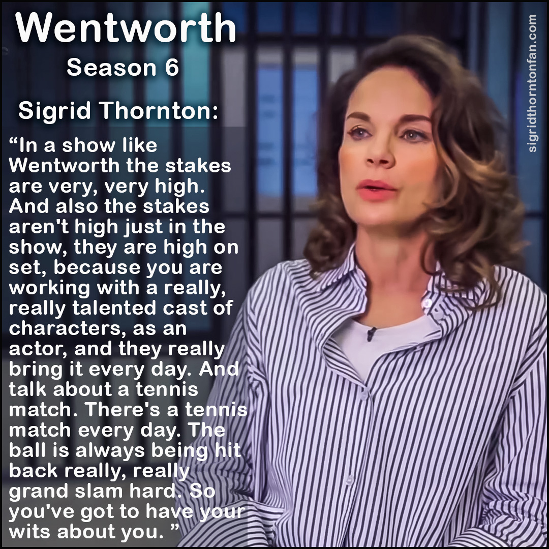 Wentworth Season 6 interview Sigrid Thornton